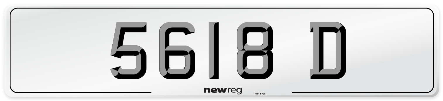 5618 D Number Plate from New Reg
